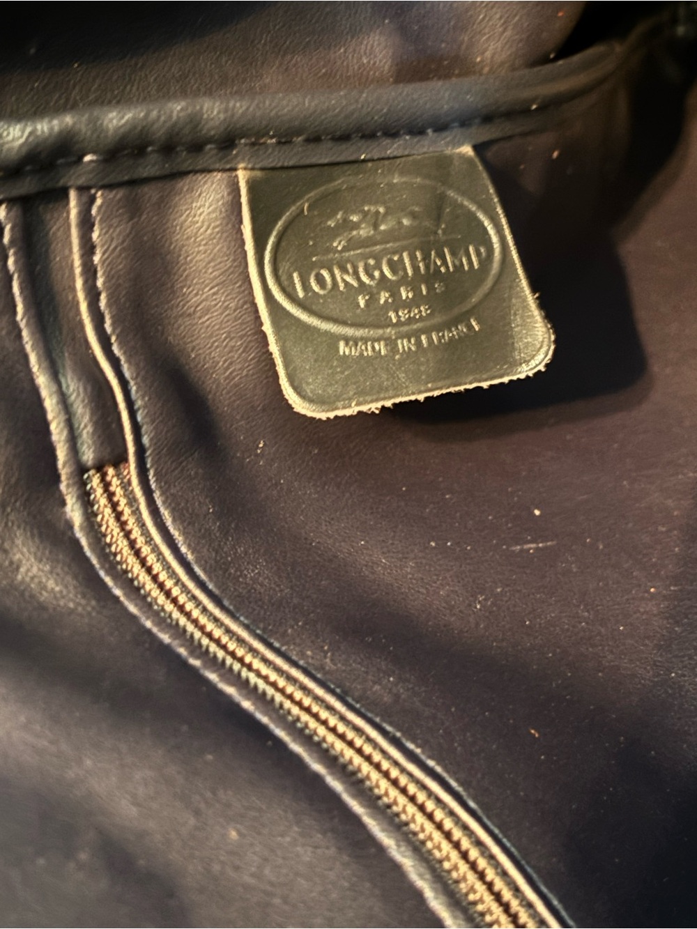 Rare Archival Vintage Longchamp Roseau Large Leather Tote Bag - As Is - Picture 15 of 16